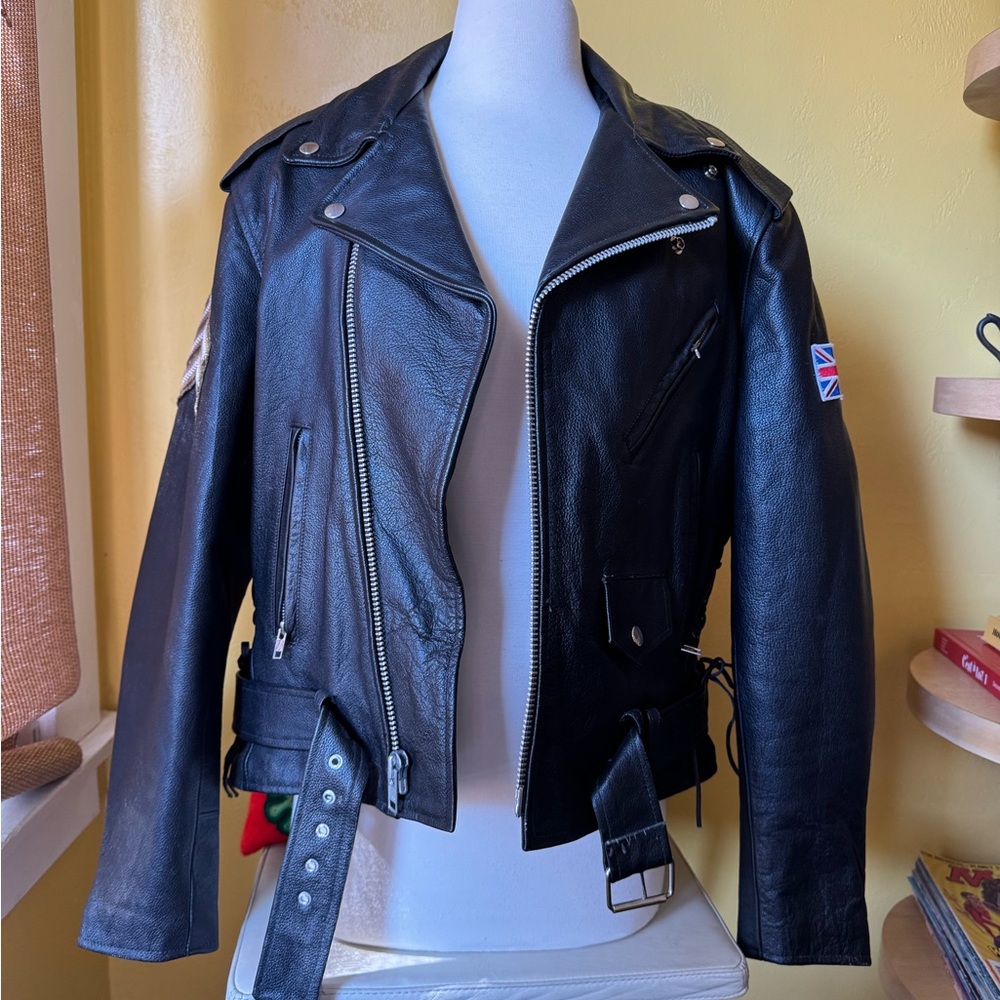 Black Leather Biker Jacket
